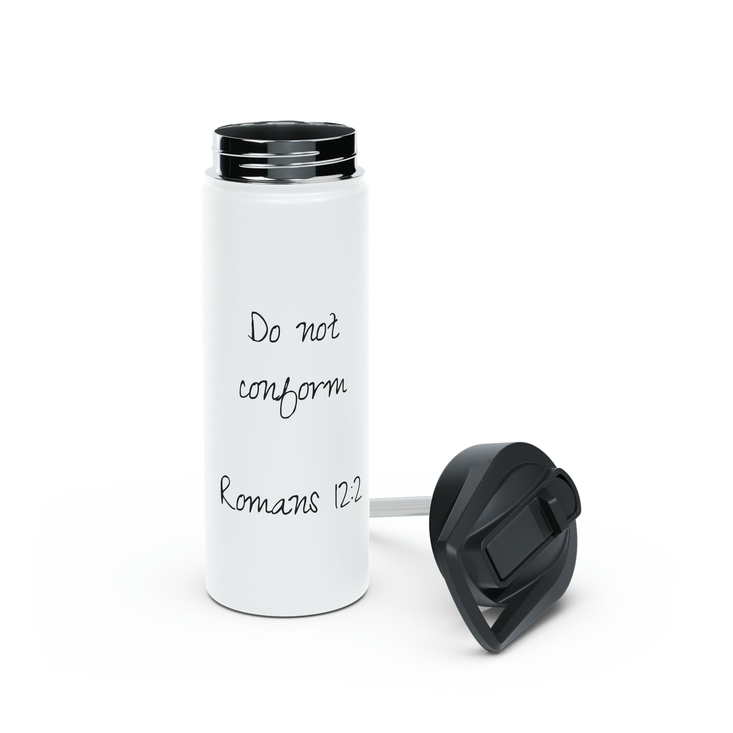 Stainless Steel Water Bottle (Romans 12:2)