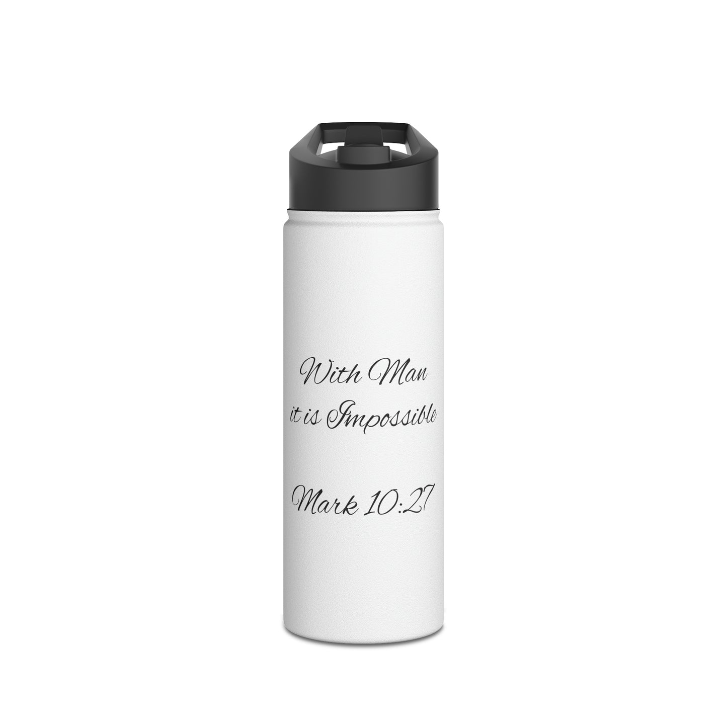 Stainless Steel Water Bottle (Mark 10:27)