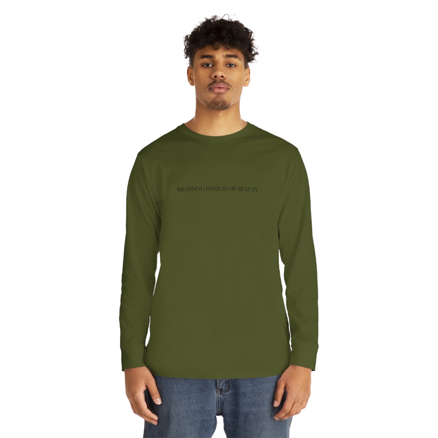 Branded Front Premium Long Sleeve Tee