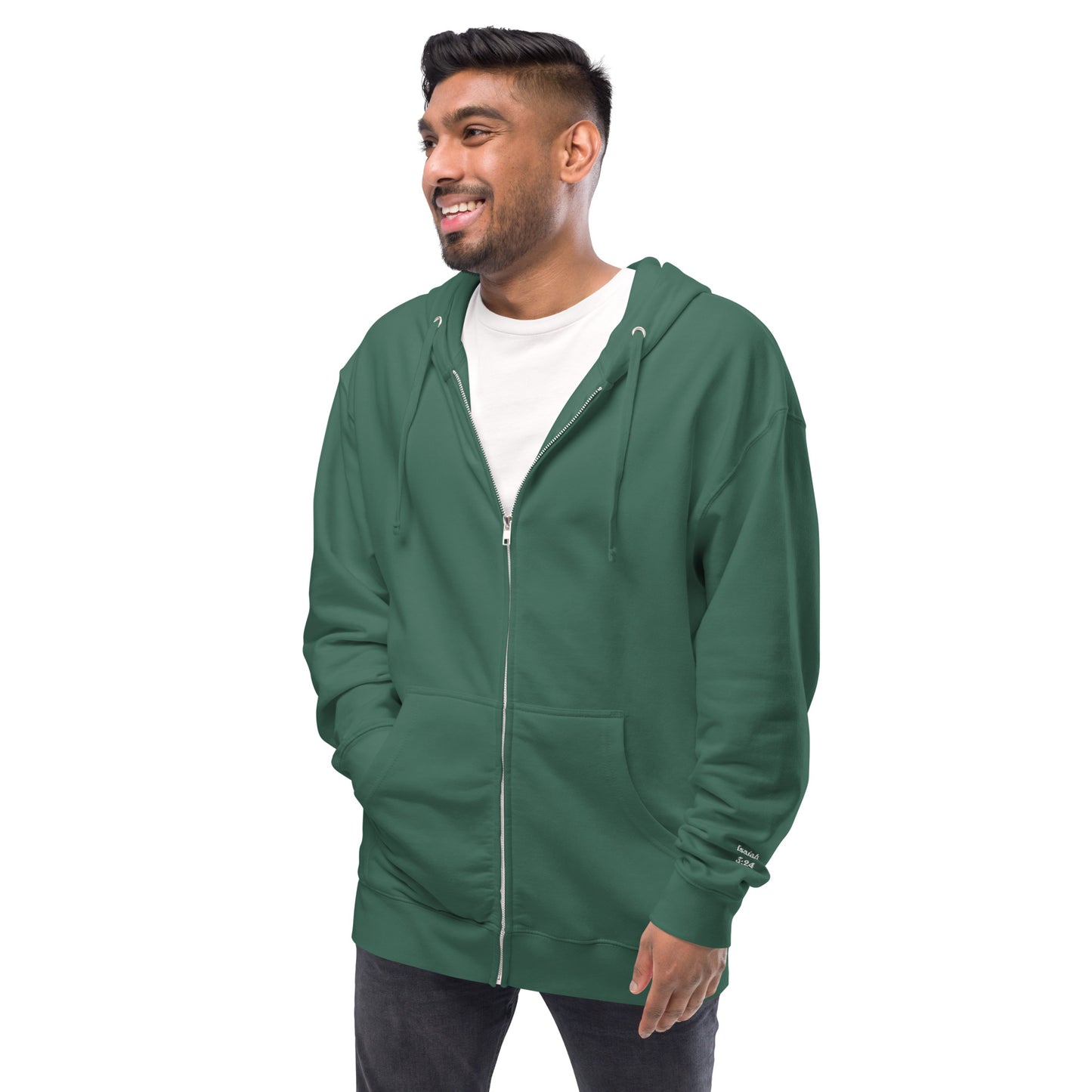 Premium Embroidered Fleece Zip-Up Hoodie