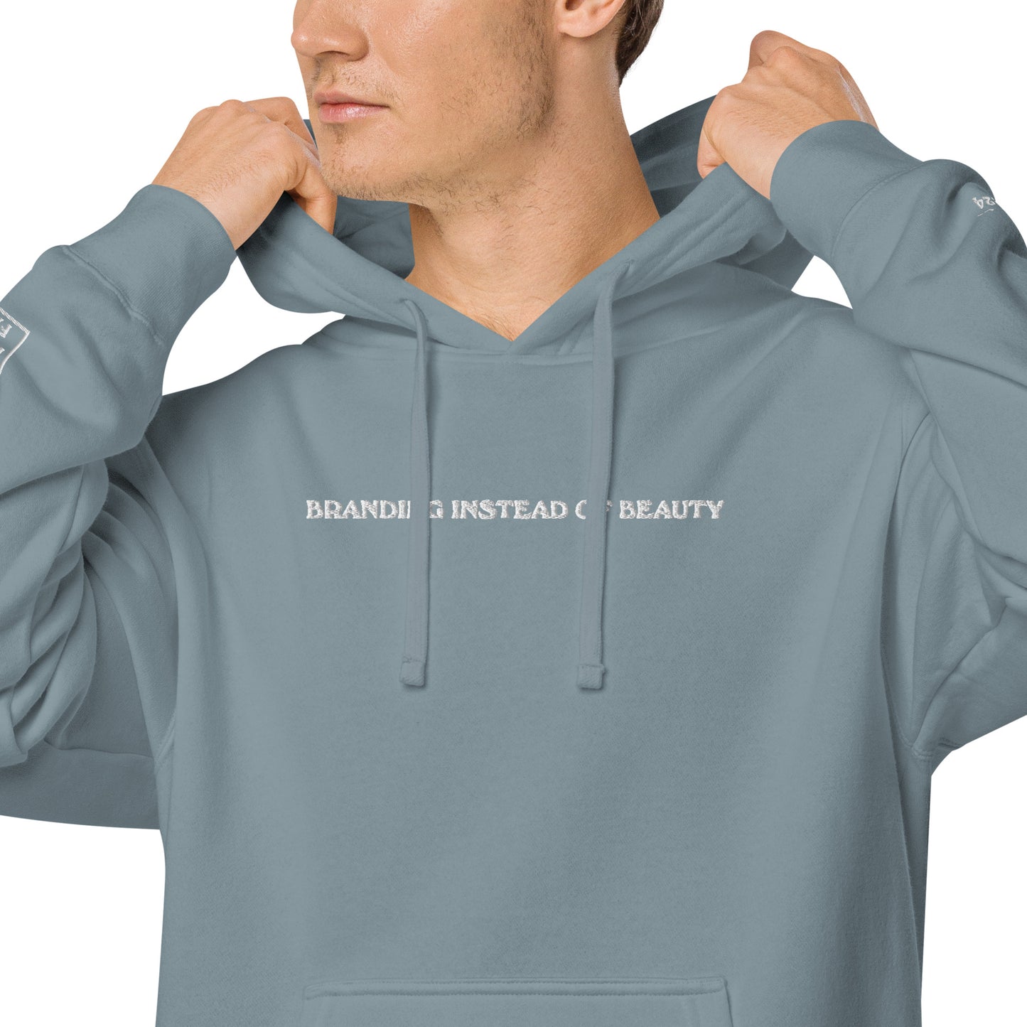 Premium Embroidered Pigment-Dyed Hoodie